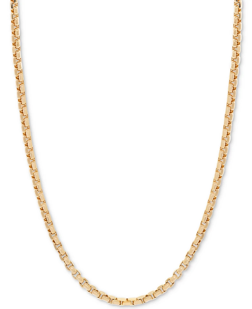 18" Round Box Link Chain Necklace (1-1/2 mm) in 14k Gold