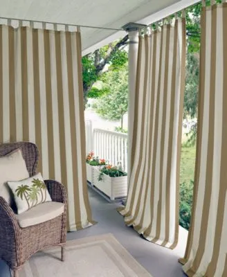 Elrene Home Fashions Highland Stripe Indoor Outdoor Window Curtain