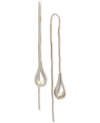 Dkny Gold-Tone Open Teardrop Threader Earrings