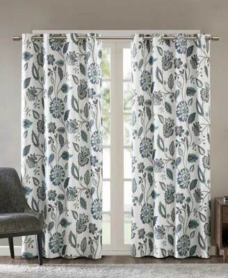 Camille Jacquard Printed Room Darkening Curtain Panel