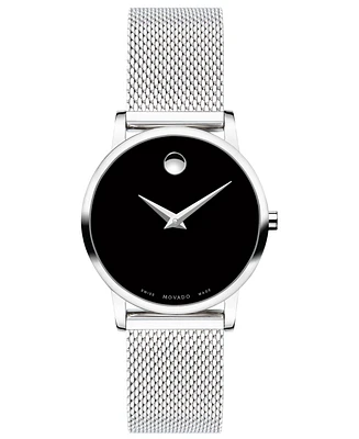 Movado Women's Swiss Museum Classic Stainless Steel Mesh Bracelet Watch 28mm