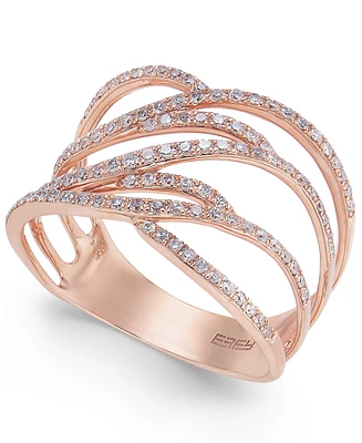 Effy Diamond Ring (3/8 ct. t.w.) 14k Yellow Gold (Also available Rose & White Gold)