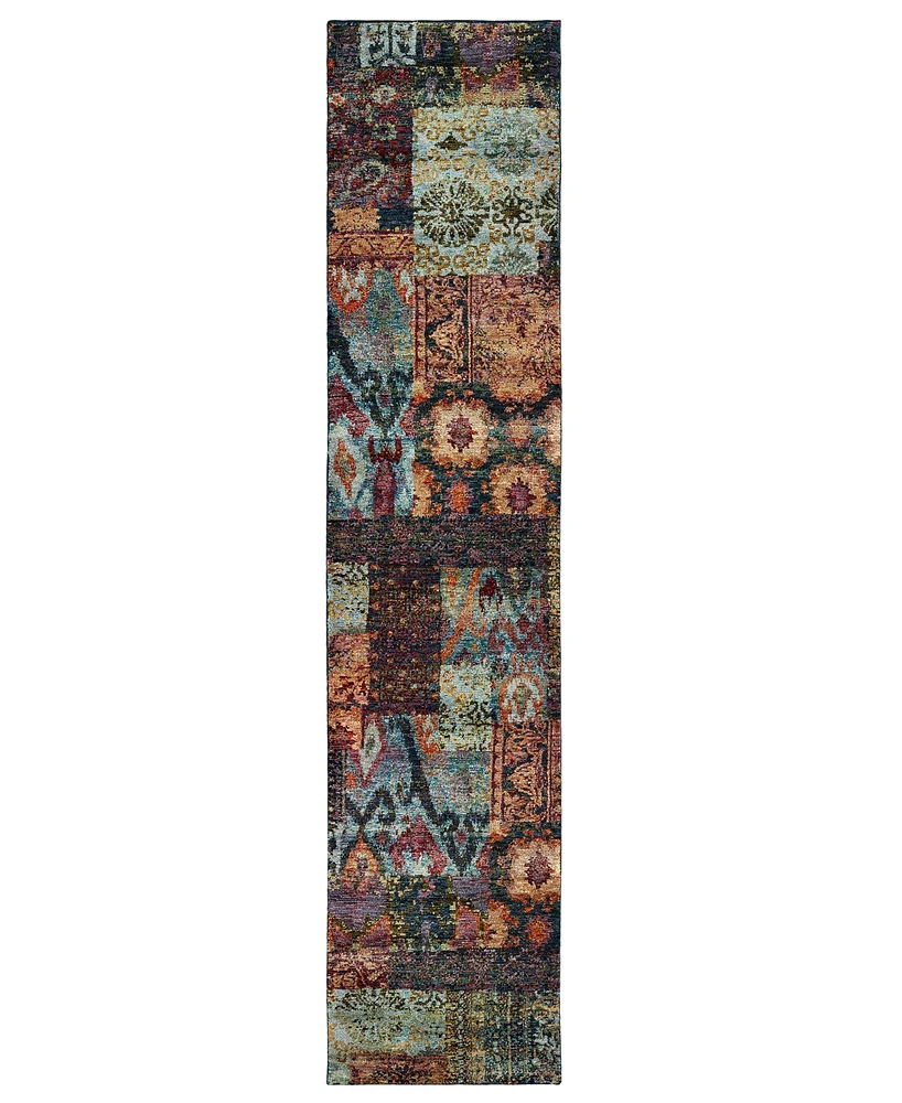 Oriental Weavers Andorra Patchwork 2'6" x 12' Runner Rug