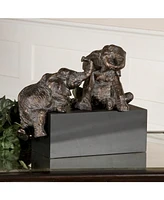 Uttermost 3-Pc. Playful Pachyderms Bronze Figurine