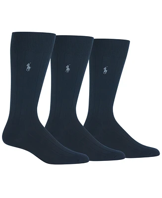 Polo Ralph Lauren Men's 3-Pk. Supersoft Rib Dress Socks