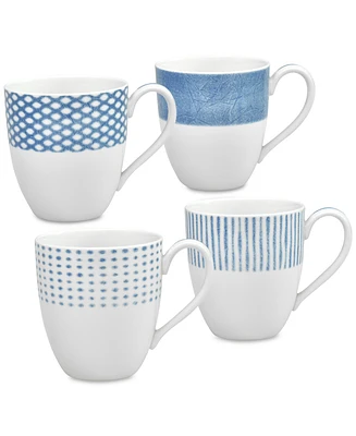 Noritake Hammock Assorted Mugs, Set of 4