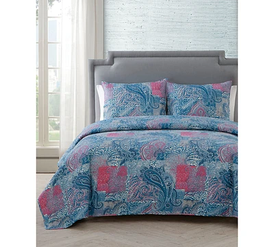 Vcny Home Ava Paisley 3-Pc. Quilt Set