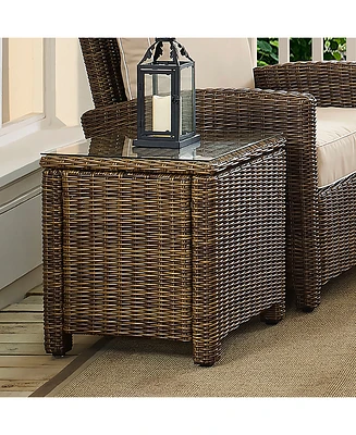Bradenton Outdoor Wicker Rectangular Side Table