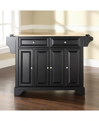 Lafayette Natural Wood Top Kitchen Island