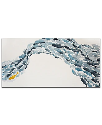 Ready2HangArt, 'Unique Fish' Abstract Canvas Wall Art Set,18x36"