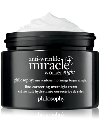 philosophy Anti-Wrinkle Miracle Worker+ Line-Correcting Overnight Cream, 2-oz.
