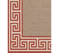 Closeout! Livabliss Alfresco Alf-9628 Rust 8'9" Round Area Rug, Indoor/Outdoor