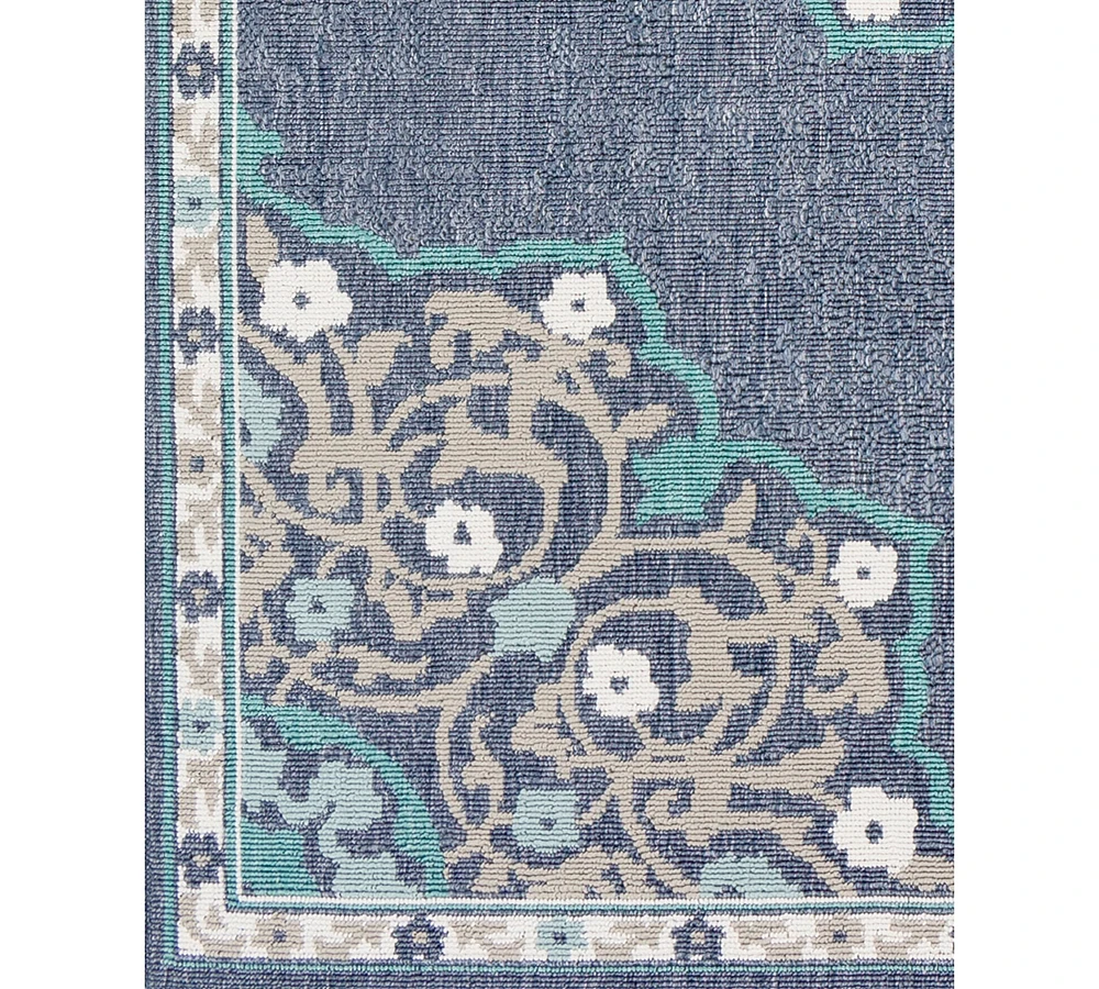 Closeout! Livabliss Alfresco Alf-9678 Charcoal 2'3" x 11'9" Runner Area Rug, Indoor/Outdoor