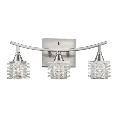 Matrix 3-Light Vanity in Satin Nickel