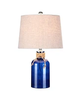 Jonathan Y Azure Glass Bottle Led Table Lamp
