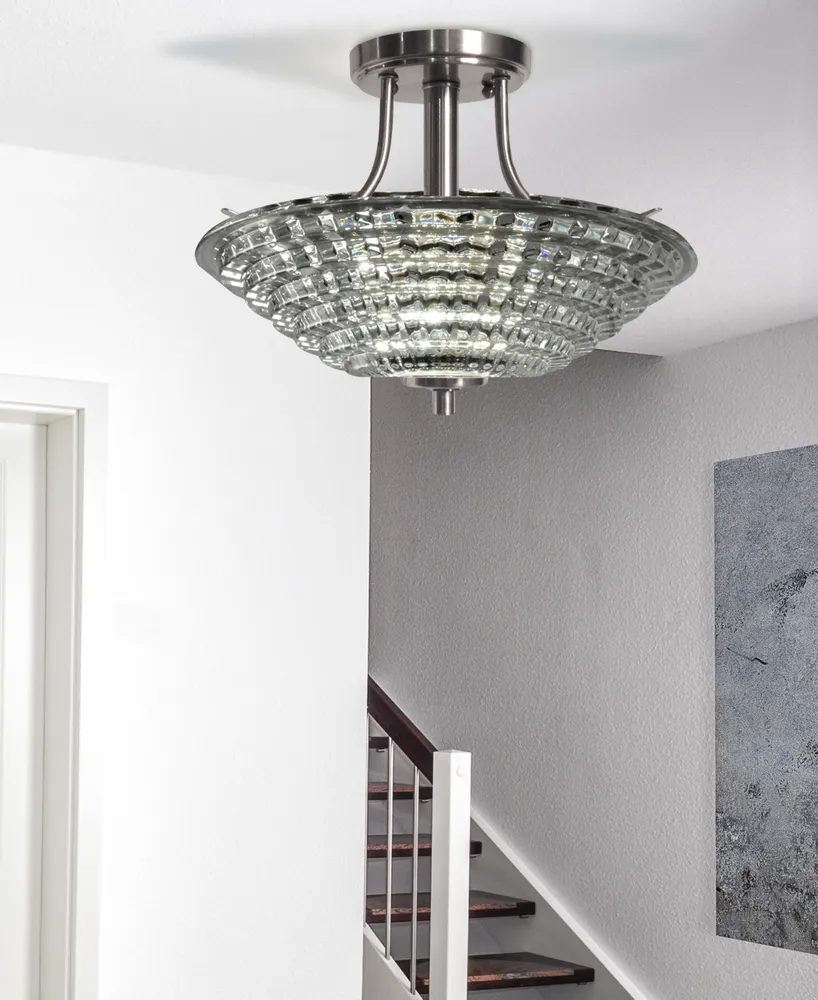 Dale Tiffany Wendy Led Crystal Semi Flush Mount