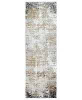 Surya Solar Sor-2302 Medium Gray 3' x 9'10" Runner Area Rug