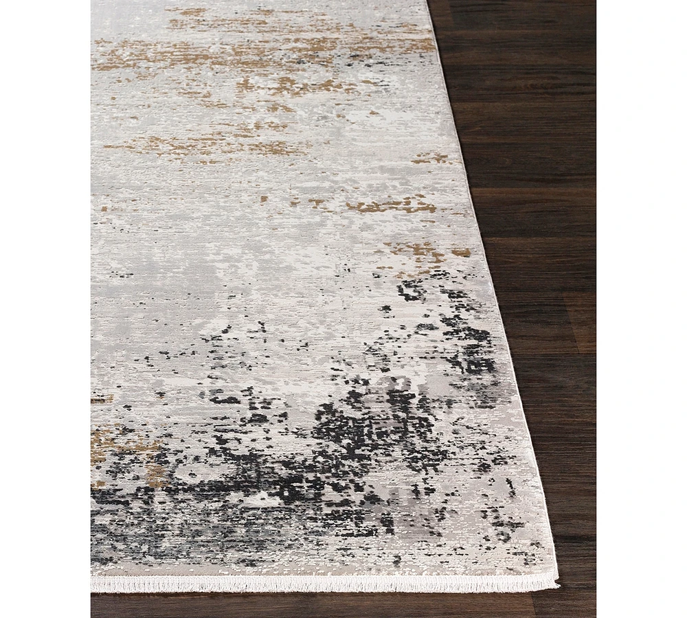 Surya Solar Sor-2302 Medium Gray 3' x 9'10" Runner Area Rug