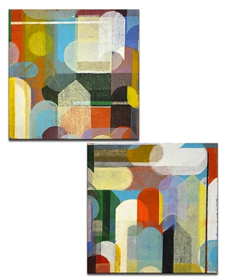 Ready2HangArt 'Shapes I/Ii' 2 Piece Canvas Wall Art Set, 20x20"