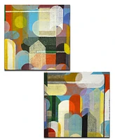 Ready2HangArt 'Shapes I/Ii' 2 Piece Canvas Wall Art Set, 20x20"