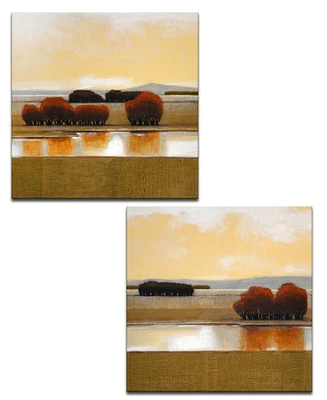 Ready2HangArt 'Still Creek' 2 Piece Canvas Wall Art Set, 20x20"