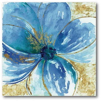 Courtside Market Nigella Blue Gallery-Wrapped Canvas Wall Art - 16" x 16"