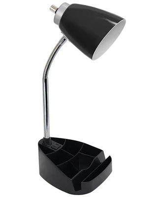 Limelight's Gooseneck Organizer Desk Lamp with iPad Tablet Stand Book Holder and Charging Outlet