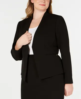 Calvin Klein Plus Open-Front Soft Crepe Blazer