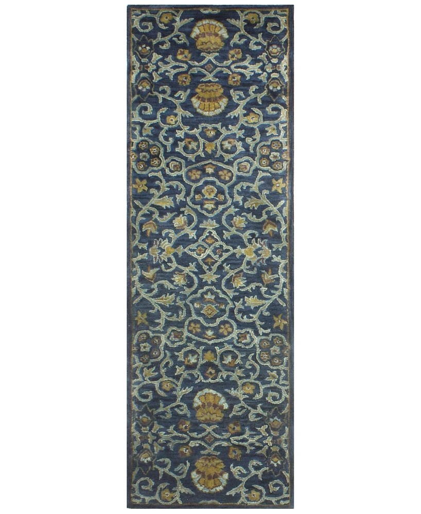 Closeout! Bashian Dijay Djy-131 Navy 2'6" x 8' Runner Area Rug