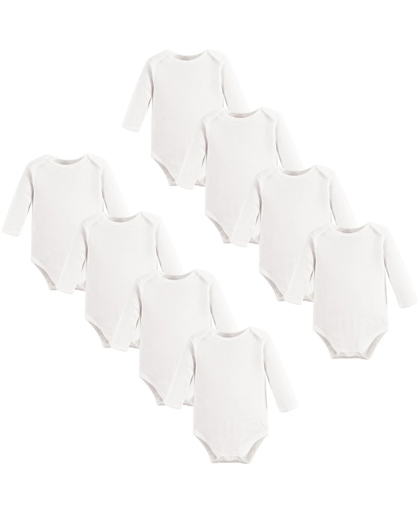 Touched by Nature Baby Boys Unisex 8Pk Long Sleeve Organic Bodysuits