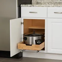 Household Essentials Glidez Wood 1-Tier Sliding Cabinet Organizer