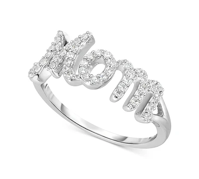 Diamond "Mom" Ring (1/4 ct. t.w.) Sterling Silver