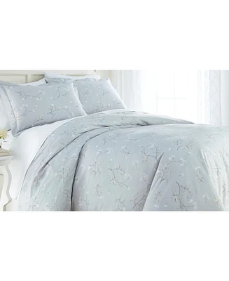 Southshore Fine Linens Forget Me Not Cotton Reversible 3-Pc. Duvet Cover Set