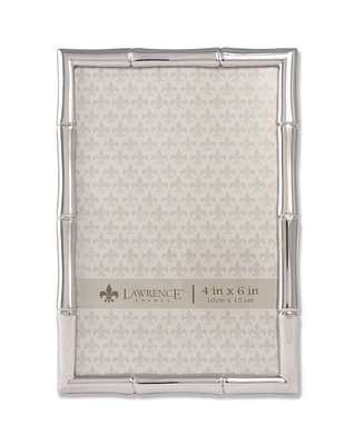 Lawrence Frames 710146 Silver Metal Bamboo Picture Frame - 4" x 6"