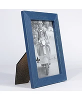 Lawrence Frames Charlotte Weathered Navy Blue Wood Picture Frame