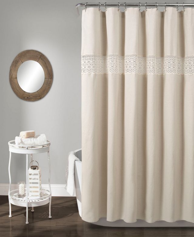 Lush Decor Dana Lace Shower Curtain, 72" x
