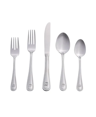 Riverridge Beaded 46 Piece Monogrammed Flatware Set - D, Service for 8