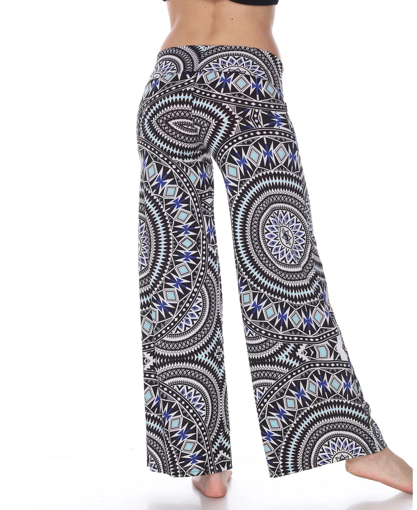 White Mark Geometric Print Palazzo Pants