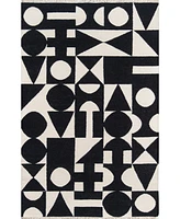 Novogratz Topanga Top-3 Black 3'6" x 5'6" Area Rug