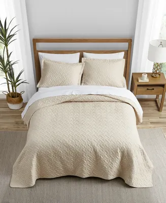 Tommy Bahama Home Solid Reversible 3-Piece Quilt Set
