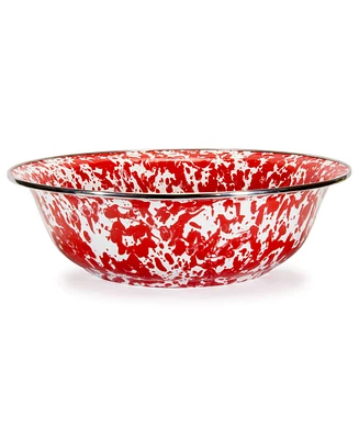 Golden Rabbit Swirl Enamelware Collection 4 Quart Serving Bowl