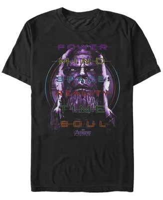Marvel Men's Avengers Infinity War Thanos Power Mind Space Short Sleeve T-Shirt