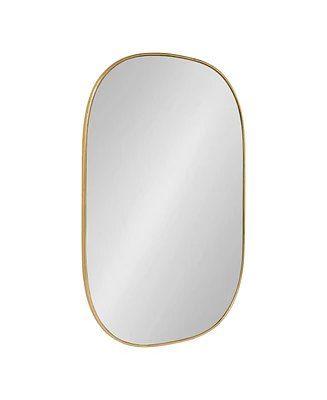 Kate and Laurel Caskill Rounded Rectangle Gold Leaf Wall Mirror - 24" x 36"