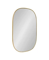 Kate and Laurel Caskill Rounded Rectangle Gold Leaf Wall Mirror - 24" x 36"