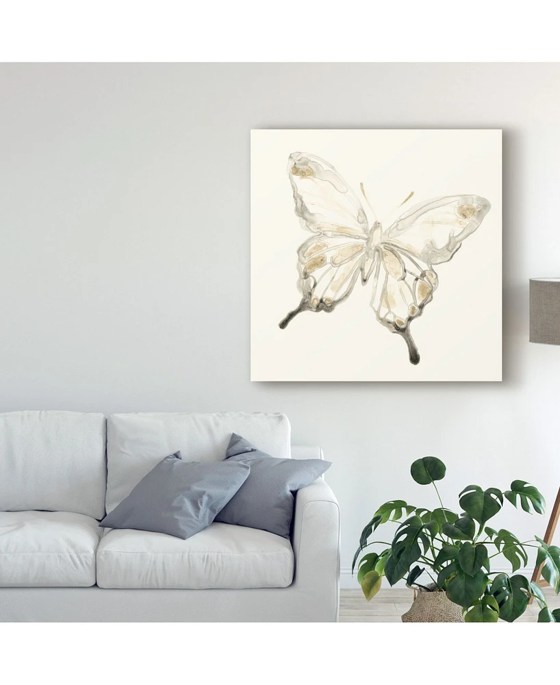 June Erica Vess Sepia Butterfly Impressions Iv Canvas Art - 15" x 20"
