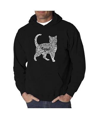 La Pop Art Men's Word Hooded Sweatshirt - Cat