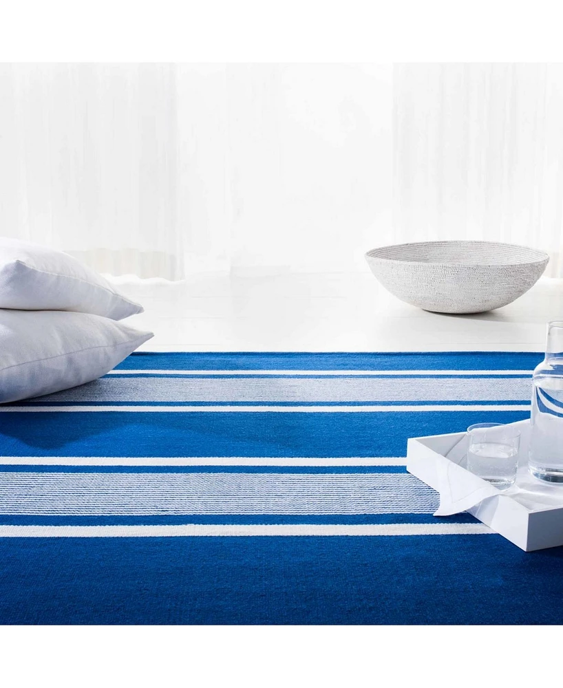 Lauren Ralph Lauren Hanover Stripe LRL2461C Blue 4' X 6' Outdoor Area Rug