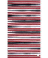 Lauren Ralph Lauren Leopold Stripe LRL2462E Red 5' X 8' Outdoor Area Rug