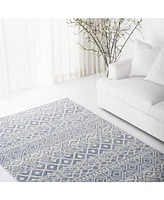 Lauren Ralph Lauren Theresa LRL6650A Ivory and Blue 5' X 8' Area Rug
