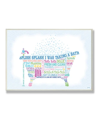 Stupell Industries Home Decor Splish Splash Typography Bathroom Wall Plaque Art, 12.5" x 18.5"
